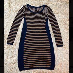 H&M basics striped sweater dress